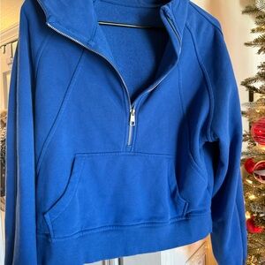 Blue Quarter-Zip Pullover